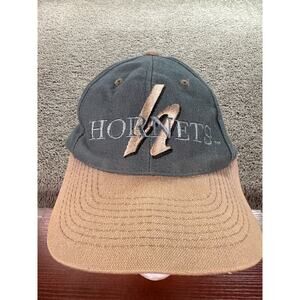 VINTAGE Charlotte Hornets Hat Mens Gray NBA Basketball Strapback Cap TEI